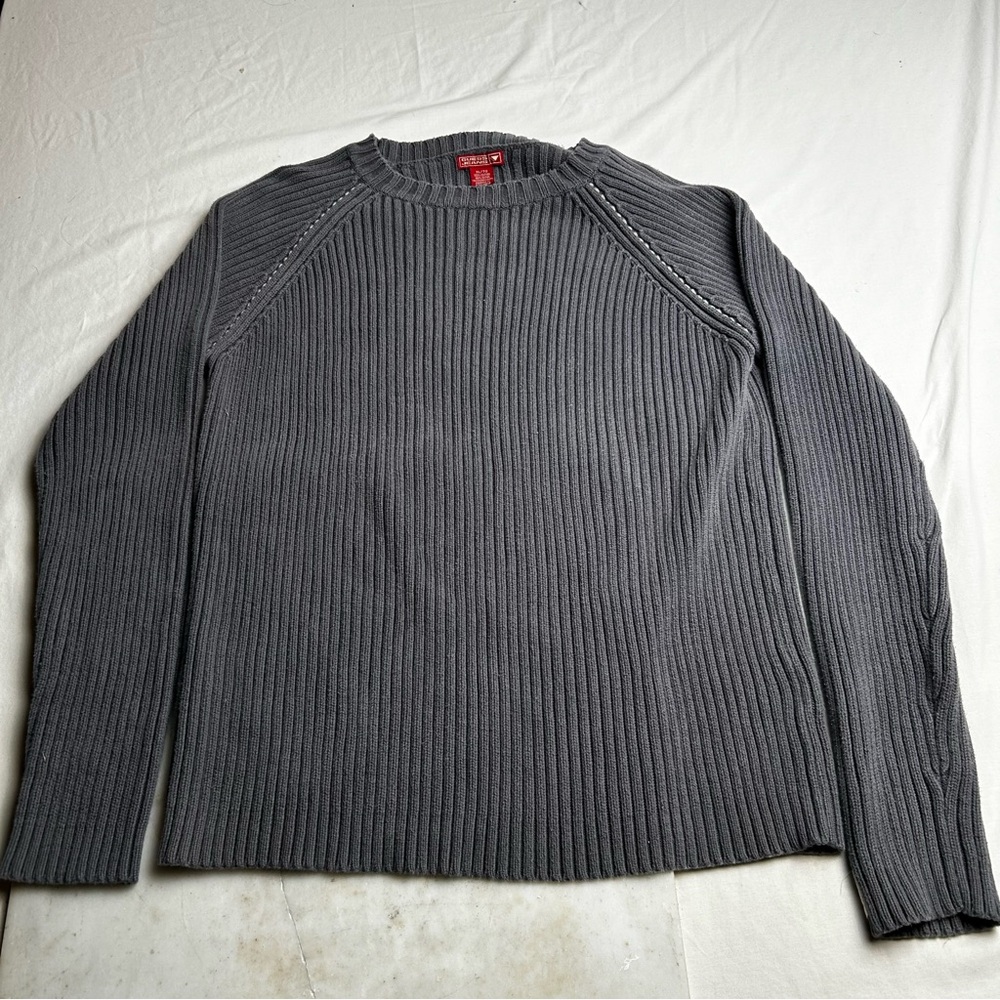 Guess Jeans Gray Ribbed Men's Sweater XL